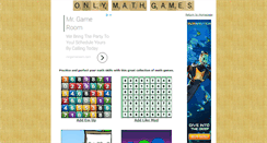 Desktop Screenshot of onlymathgames.com