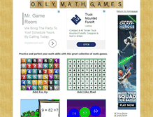 Tablet Screenshot of onlymathgames.com